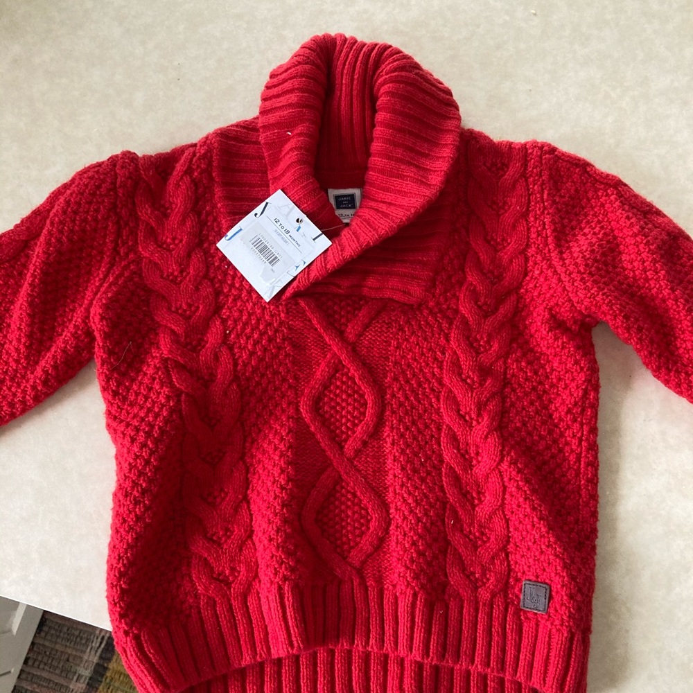 Janie & Jake baby cowl neck sweater